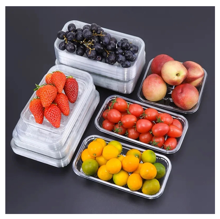Transparent Plastic Disposable Salad Containers Takeaway Containers With Lids Customized
