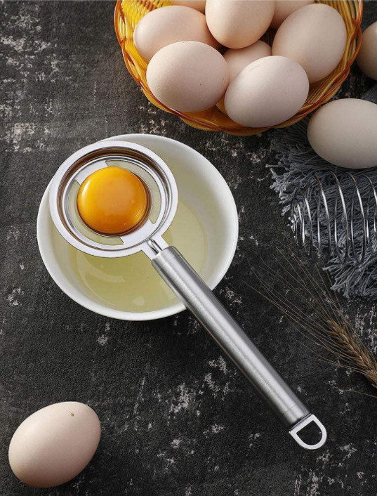 Multiusage Stainless Steel Egg Yolk Separator CU Approved 21.3cm Long