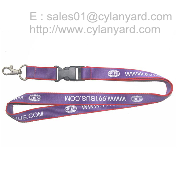 Woven frame polyester lanyards