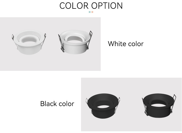 Eco Friendly MR16 Downlight Housing Deep Curve Down Light Housing