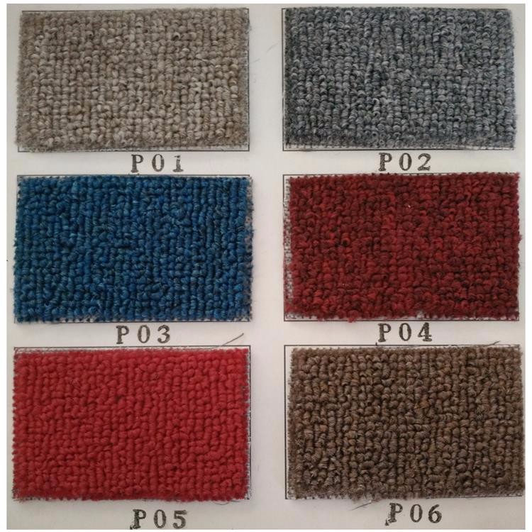 Stock plain level loop pile wall to wall polypropylene carpet roll
