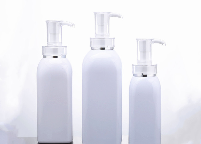 500ml White Pump Bottle with Gold Silver Line Cap Cosmetic Pump Bottle for Lotion Cream