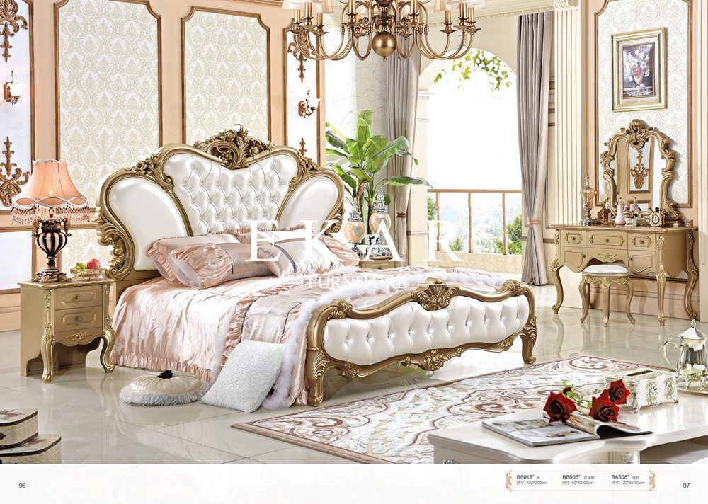 white leather wood frame headboard bedroom bed