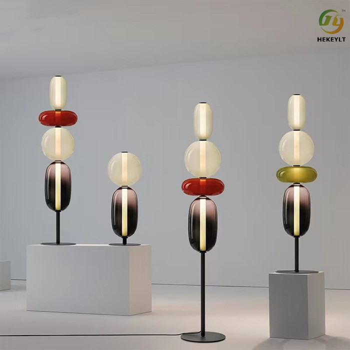 Art Living Room LED Glass Iron Floor Lamp Nordic Sofa Side H160cm