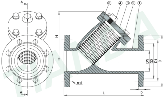 Carbon Steel Y Type Strainer PN16 ANSI B16.1 Flanged Filter with Flange Ends DN50-DN600