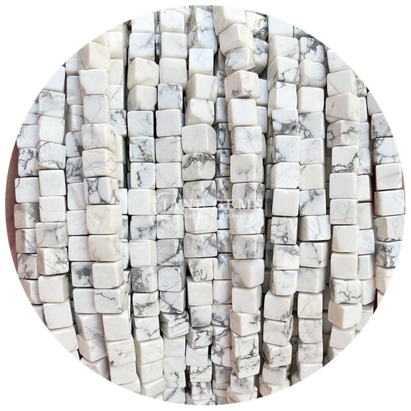 Wholesale Natural Crystal Gemstone Square Shape Beads Cube Loose Stone Bead Accessories Cube Bead Spacers for Jewelry