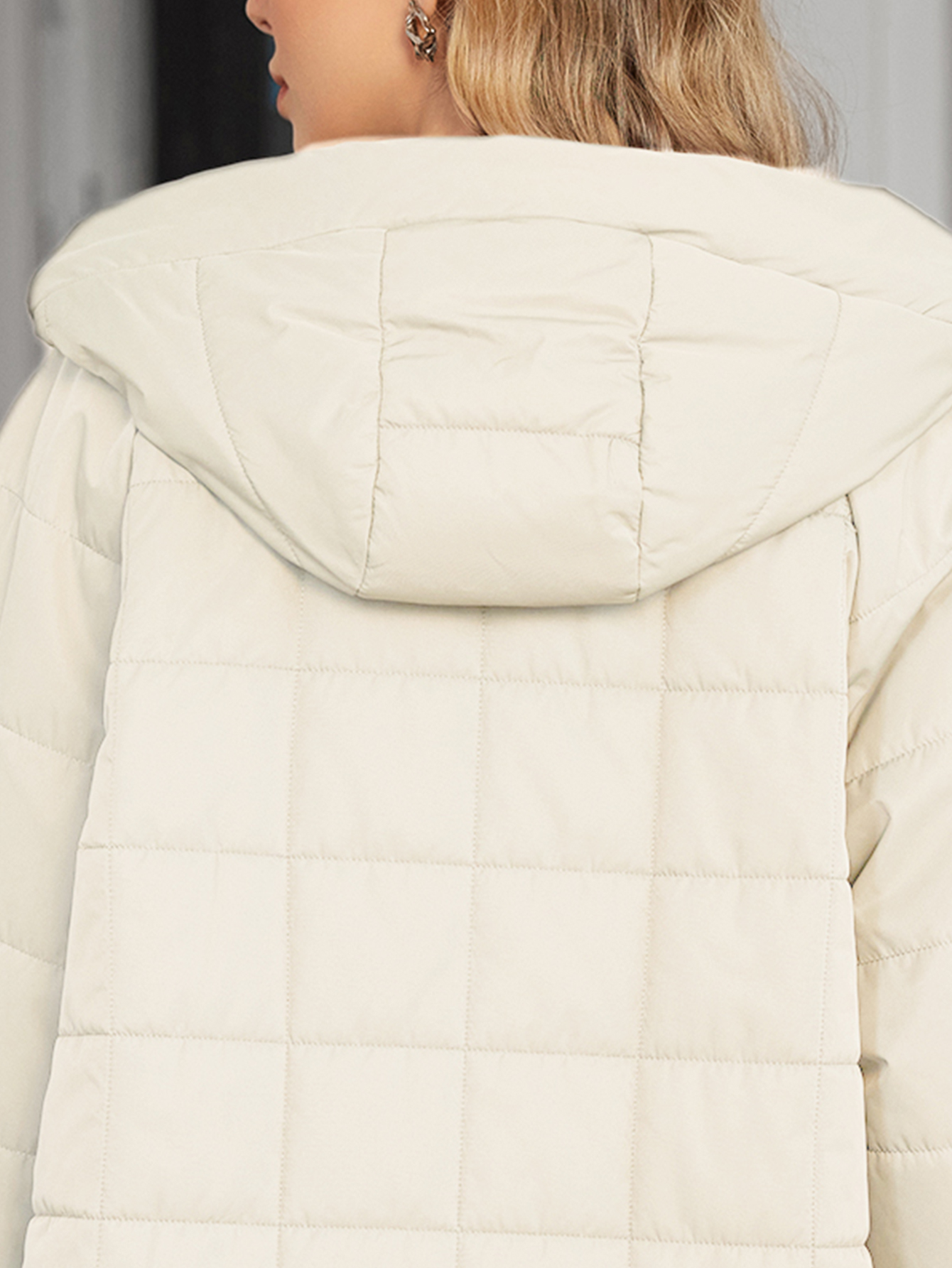 Simple Elegant Spring Autumn Padded Coat For Mature Women Basic Style No Cumbersome Design No Flashy Embellishments