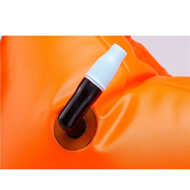 Lightweight Orange 28L Inflatable Swimming Buoy Open Water Tow Float