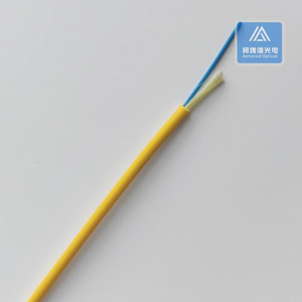 Indoor Ftth Fiber Optic Cable Simplex Single Mode 3.0mm Yellow LSZH