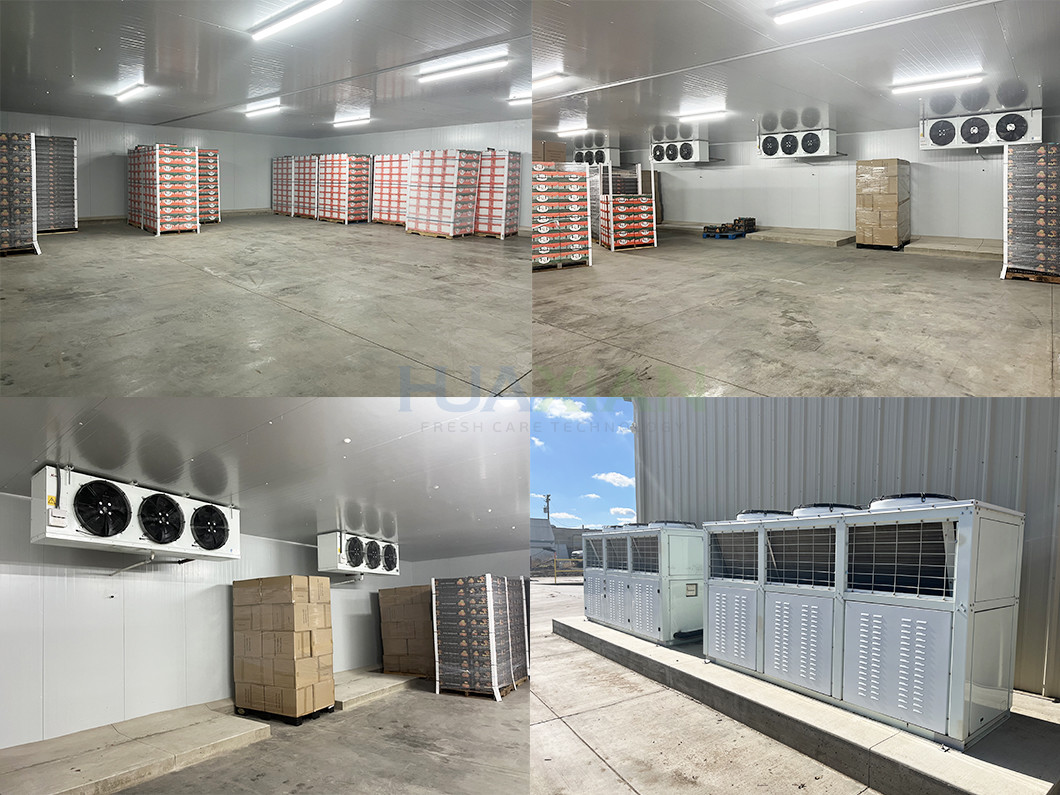 Medium Temperature Cold Storage Room 100mm Panel With Chiller Unit