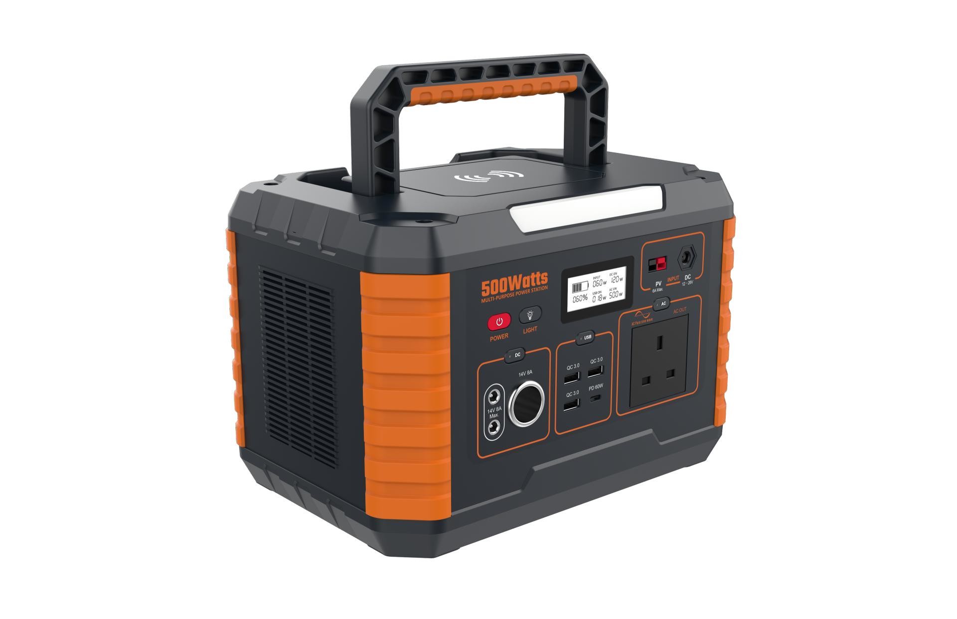 6.5kg 519Wh Portable outdoor power station Herewin MP500 100W AC Charging Power