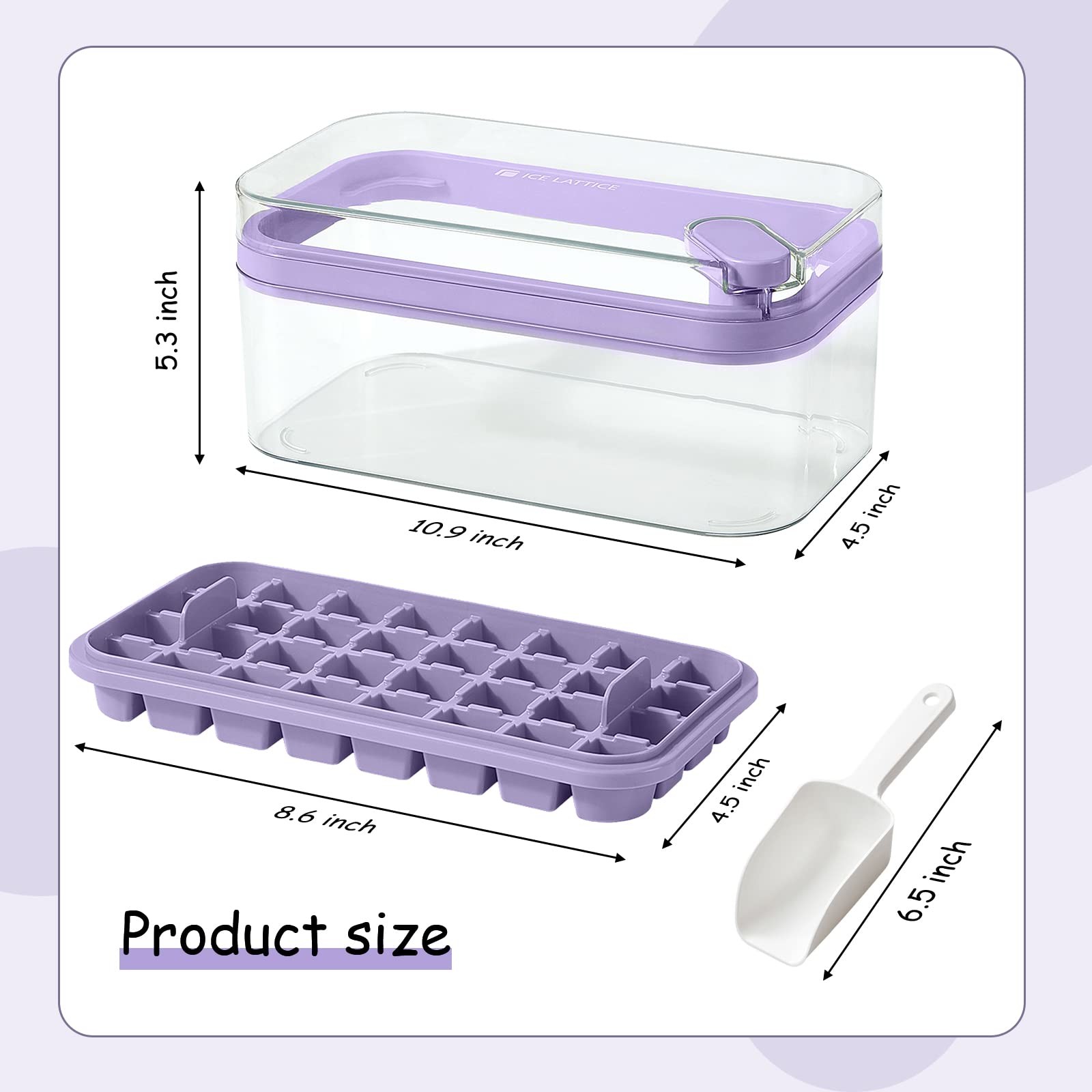 Ice Cube Trays With Lid And Bin Ice Cube Tray Mold For Whiskey Cocktail Juice Coffee