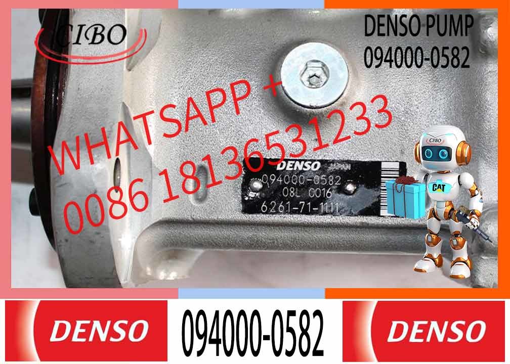 Engine Spare Parts Fuel Injection Pump 094000-0582 6261-71-1111 6261-71-1110 For Komatsu 6D140 Engine Fuel Injection Pum