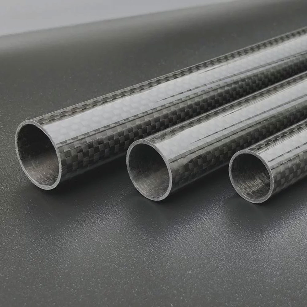 High Strength Carbon Fiber Tube 25mm OD Round 3K Twill-Weave for UAV