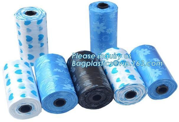High Quality Eco-friendly Degradable Fashion With Printing Doggy Pet Dog Waste Poop Bags, Eco friendly pet dog waste poo