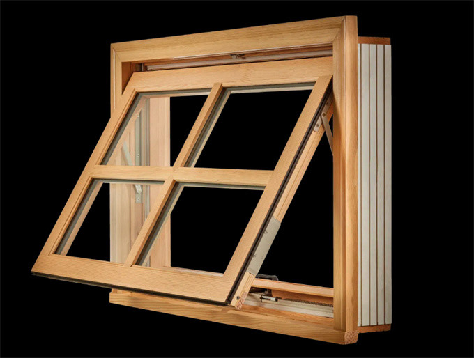 Double Glazed Black Aluminum Alloy Awning Windows