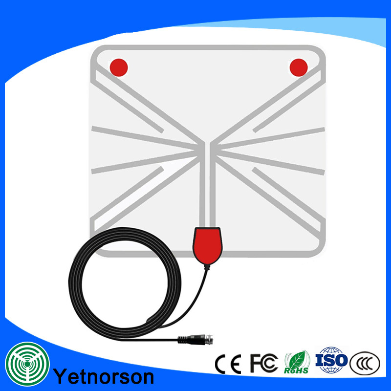 Digital Satellite Color TV Indoor Antenna with RG174 Cable 110mm Height and Materials