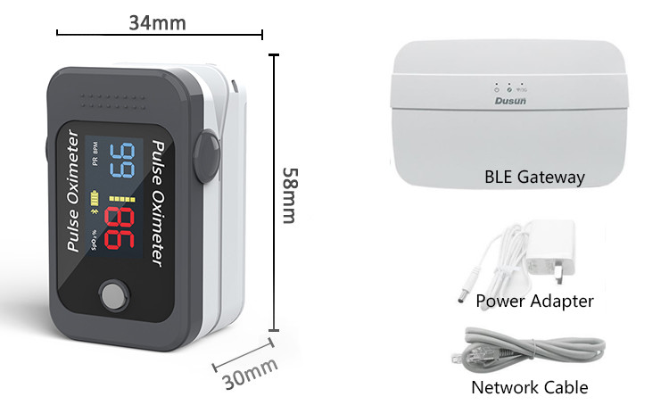Battery Powered Remote Pulse Oximeter Patient Monitoring Device With Customizable Alerts Notifications