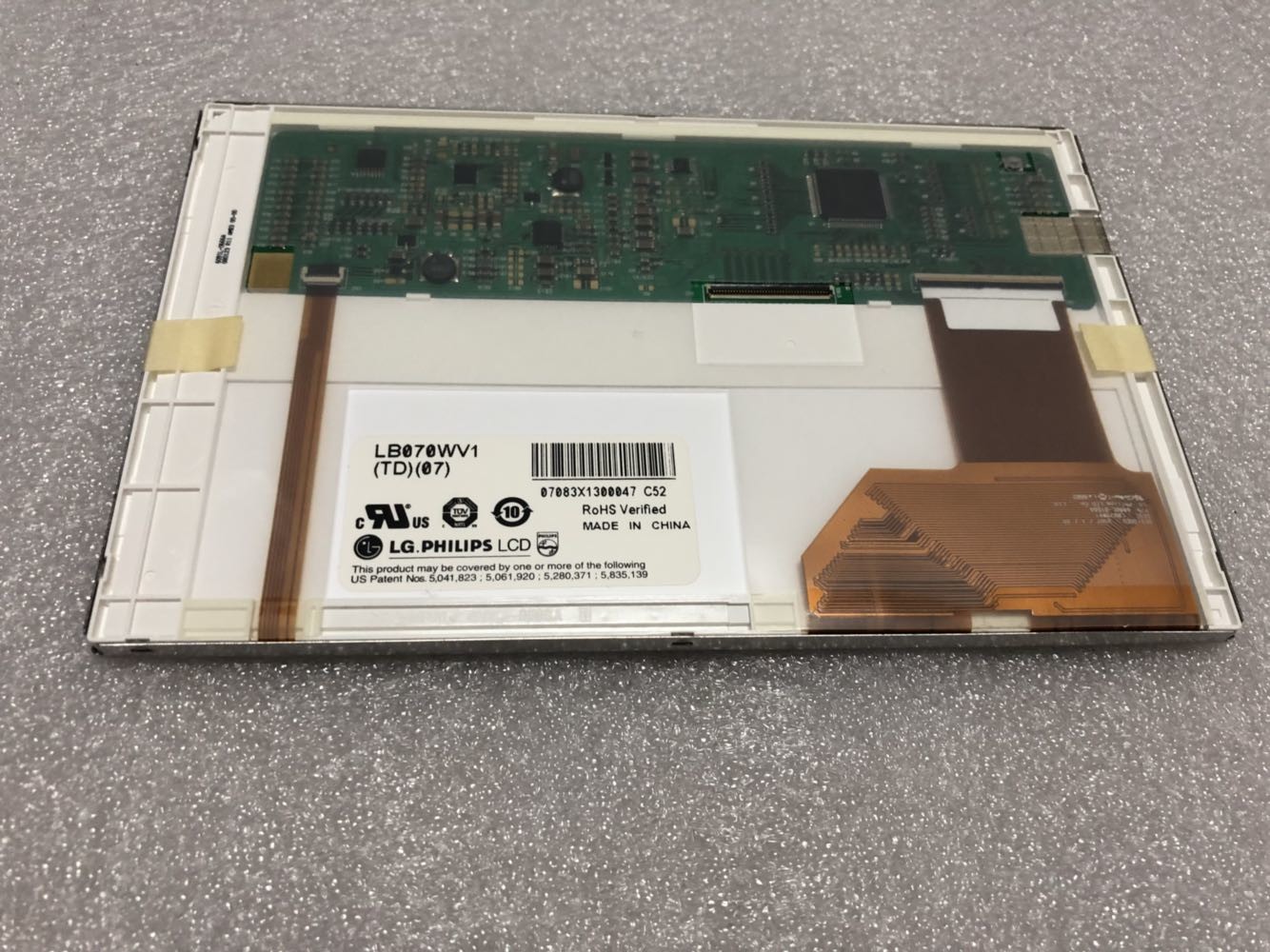 LB070WV1-TD07 LG. LCD 7.0" 800(RGB)×480 250 cd/m² INDUSTRIAL LCD DISPLAY