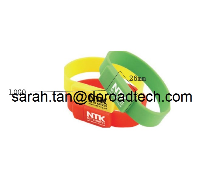 Promotional Gifts Silicone Bracelet USB Flash Drive for Free Sample
