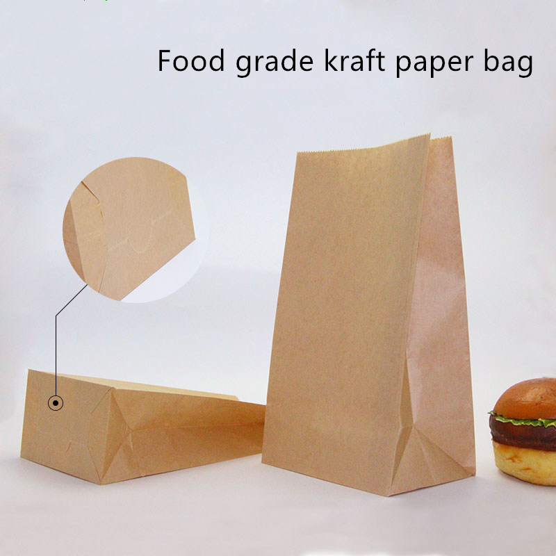 ISO9001 Biodegradable Brown Bakery Paper Bag