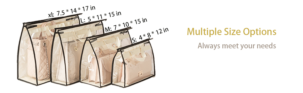 handbag storage dust bag size
