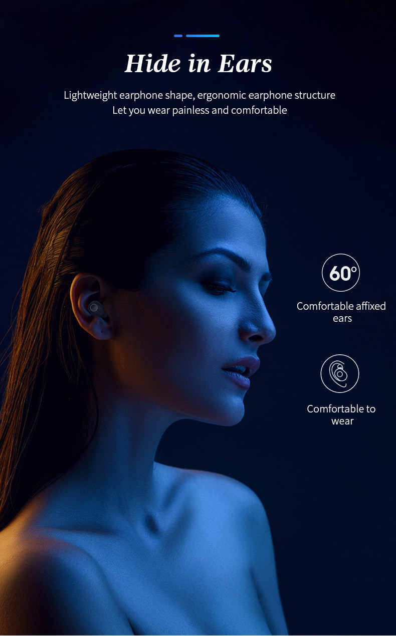 TWS Wireless Earphone Q1 High Quality BT Earbuds HiFi Sound Waterproof BT 5.0 for Smart Phone