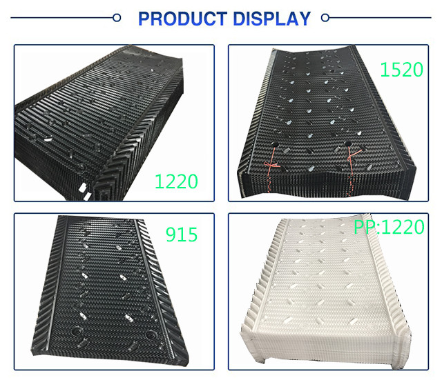 Cross Flow Pack Cooling Tower Film Fill Replacement 20mm Height