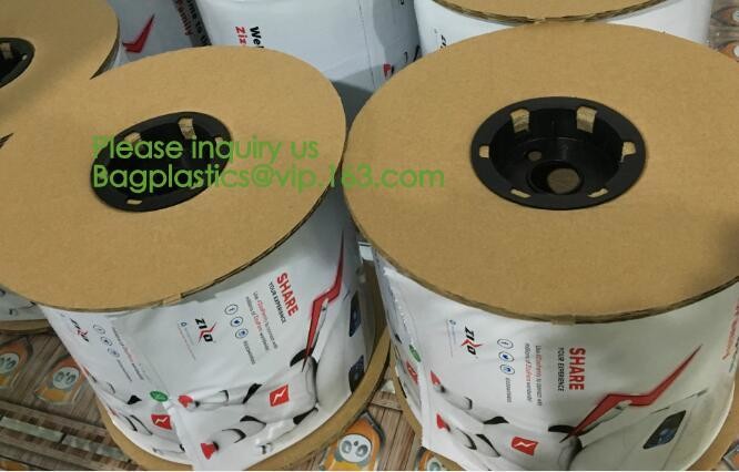 clear LLDPE easy tearing line pre-opened in roll bag,Factory custom LLDPE plastic autobag Preopened polybag on a Roll