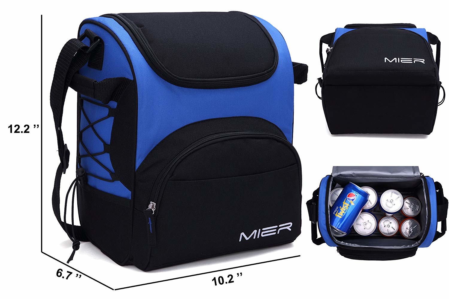 Reusable Extra Large Insulated Cooler Bag , Blue Insulated Cooler Beach Bags