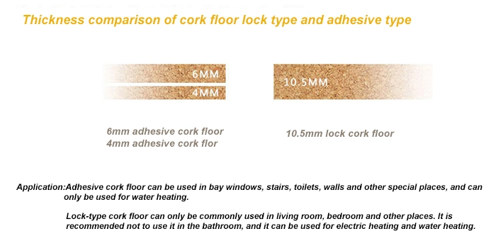 Custom Wood Floor Solution 4mm 5mm Portugal Cork Flooring Tiles with Onsite Training