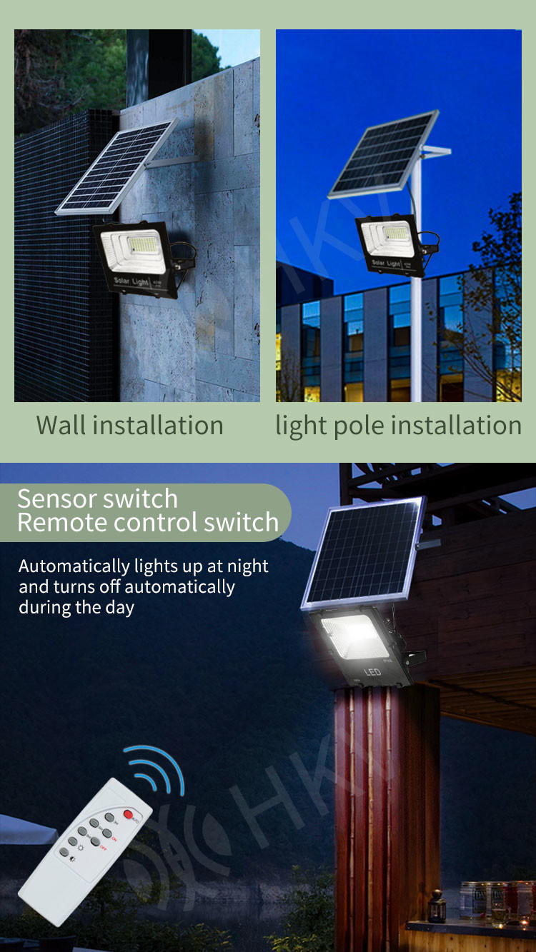 Solar Powered IP65 High Power LED Floodlight Outdoor Security Lights For Garden , Lawn