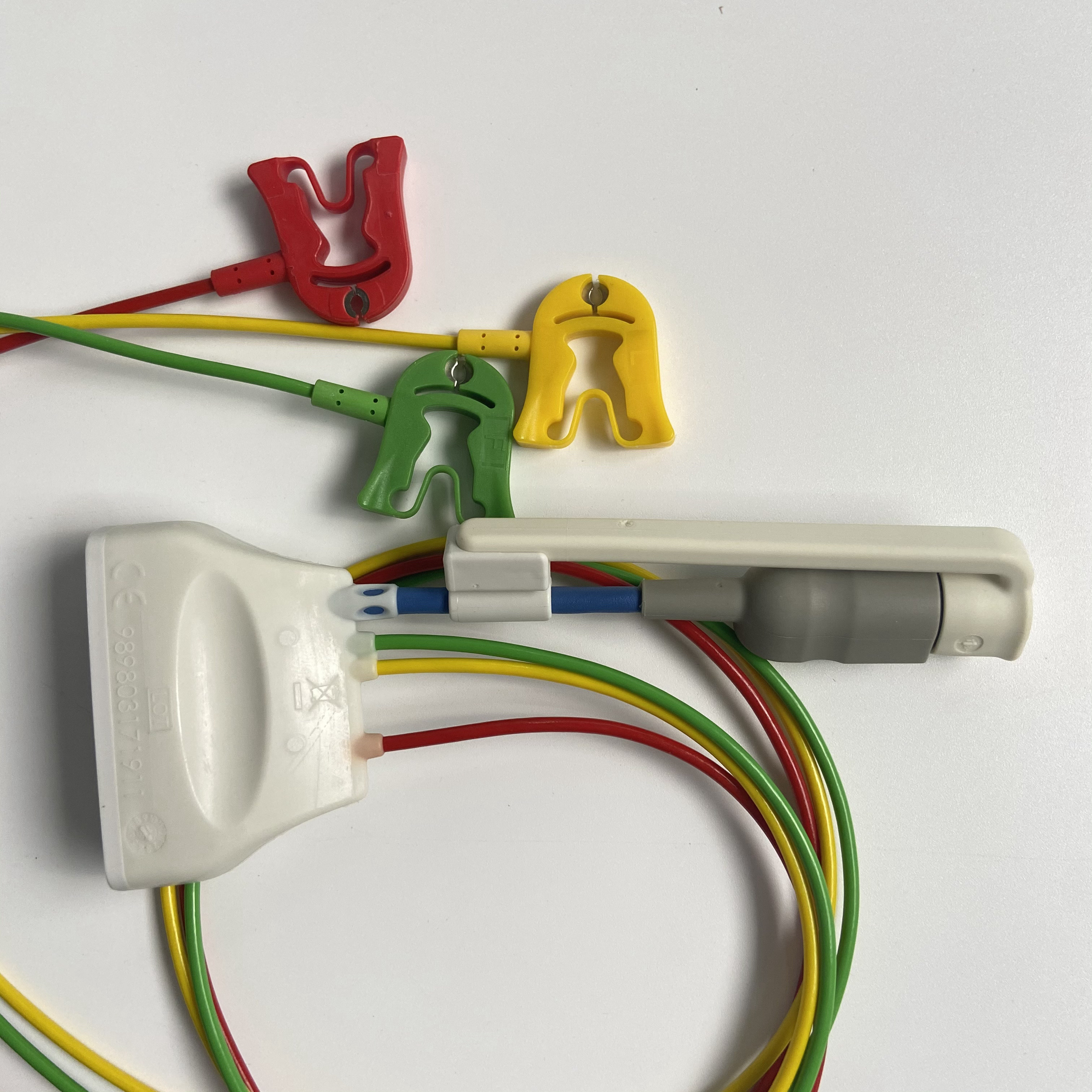 Three Guide European Standard Clamp With Blood Oxygen Connector ECG 3-Lead Grabber REF:989803171911