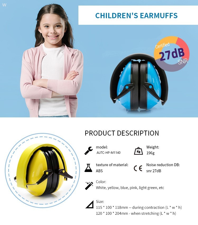 Kids Customized Ear Defenders Colorful Children Hearing Protection Noise Cancelling Earmuff Ear Muffs For Baby