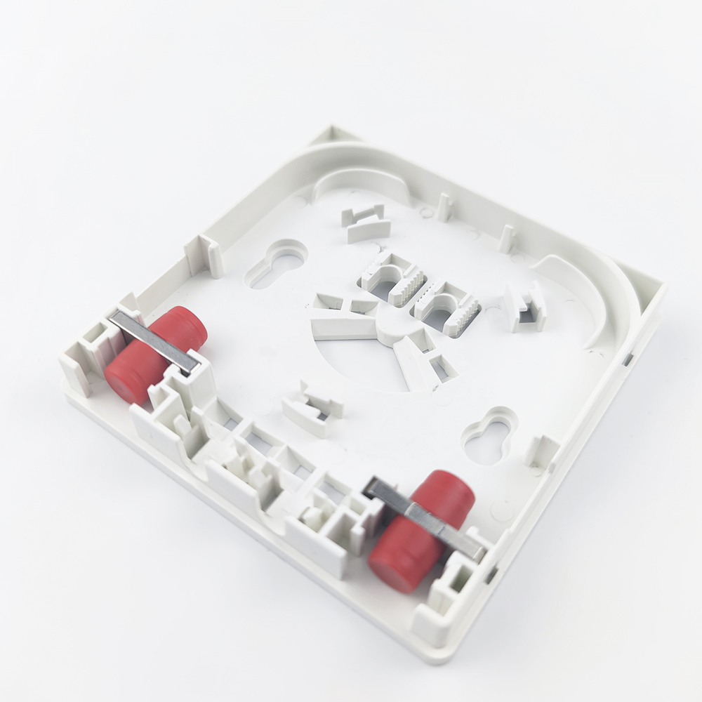 114*85*21mm FC/UPC Plastic Fiber Optic Faceplate Socket Panel for Indoor Network FTTH