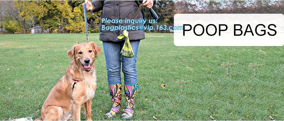 High Quality Eco-friendly Degradable Fashion With Printing Doggy Pet Dog Waste Poop Bags, Eco friendly pet dog waste poo