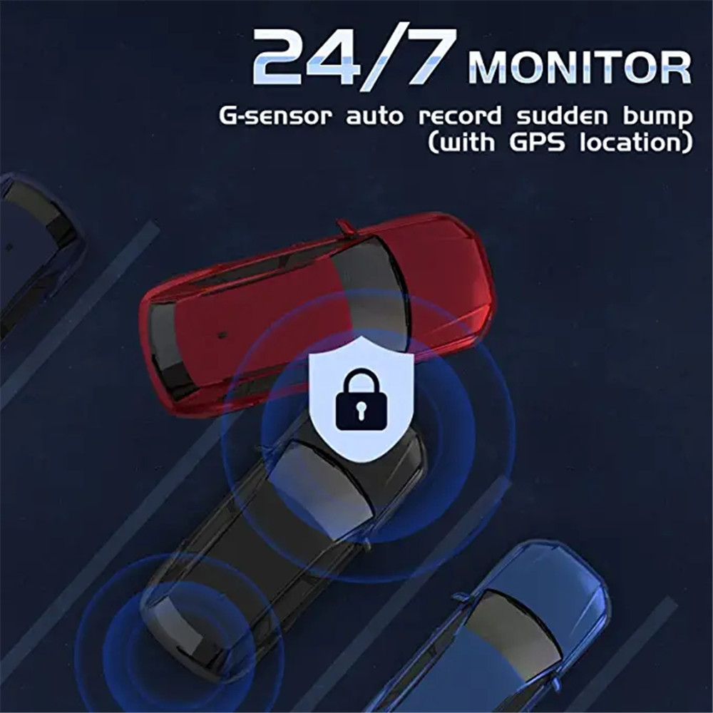 Front 4K Rear 2K UHD Invisible Dash Cam HD 1080p Car DVR 24H Parking Monitoring