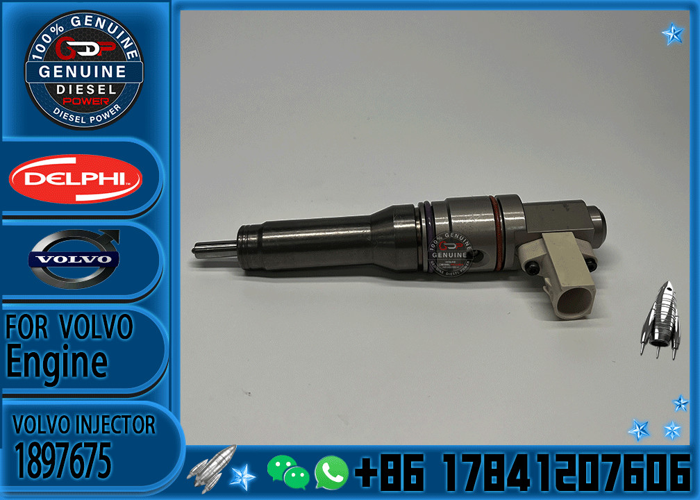 Diesel Fuel Injector Common Rail Parts Injector 1897675 BEBR3A01100 1934321 BEBU2C00300 for VOLVO