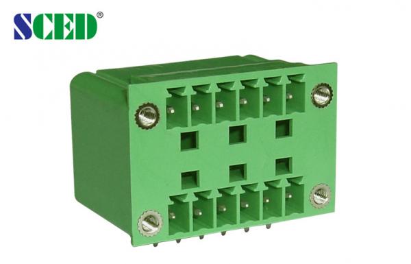 Quality Male Sockets  Header , Pitch  3.81mm 300V 8A 2 × 2P - 20 × 2P Pluggable Terminal Block for sale