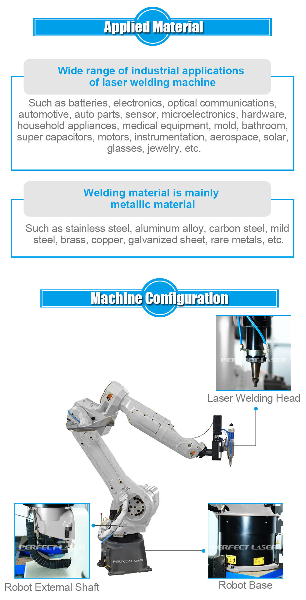 High precision Six axis robotic arm welding machine PE-W6 for Pottery