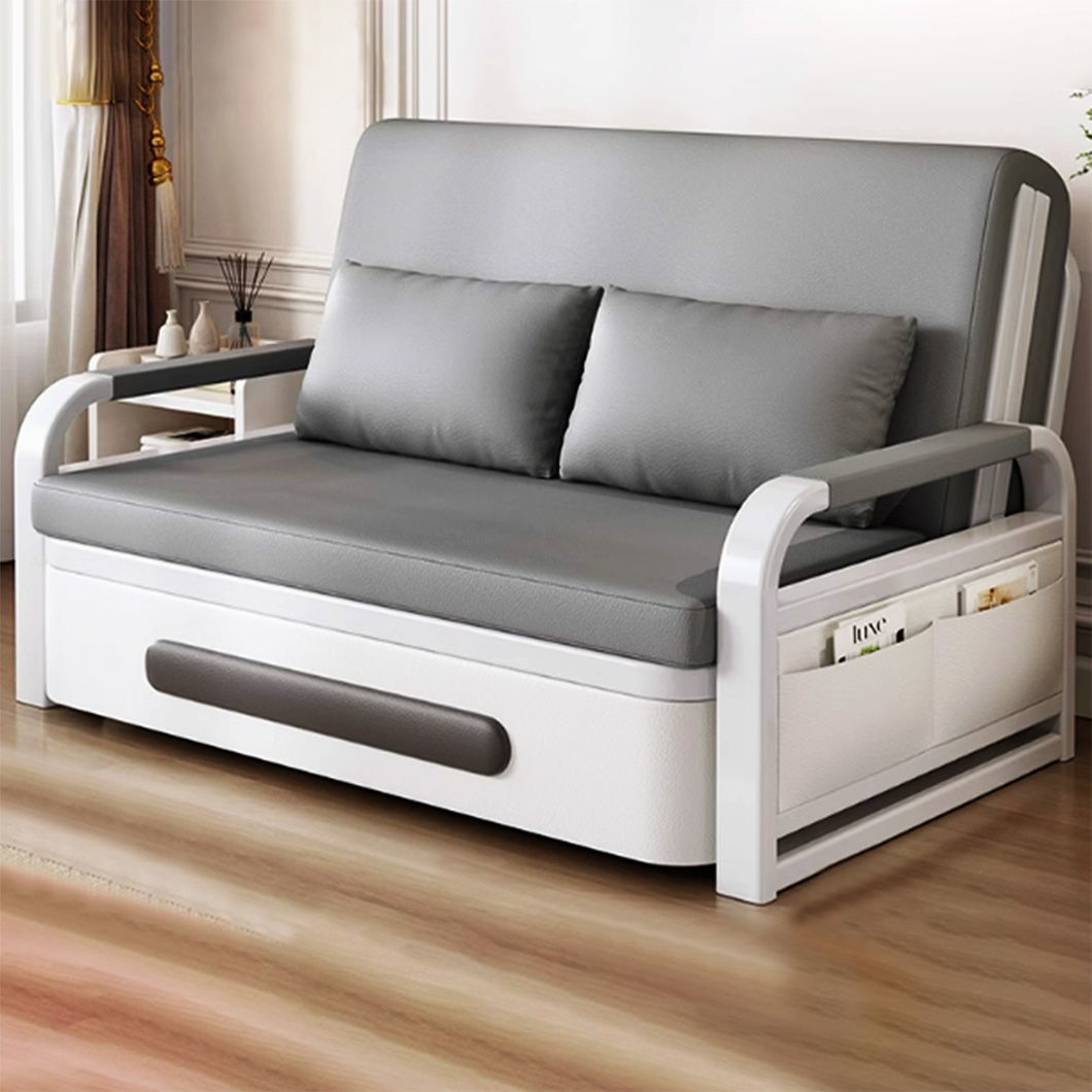 New Design Grey Modern Style Furniture Murphy Bed with Sofa Folding Sofa Bed 2 Seater Fabric Sponge Living Room Sofa Beds
