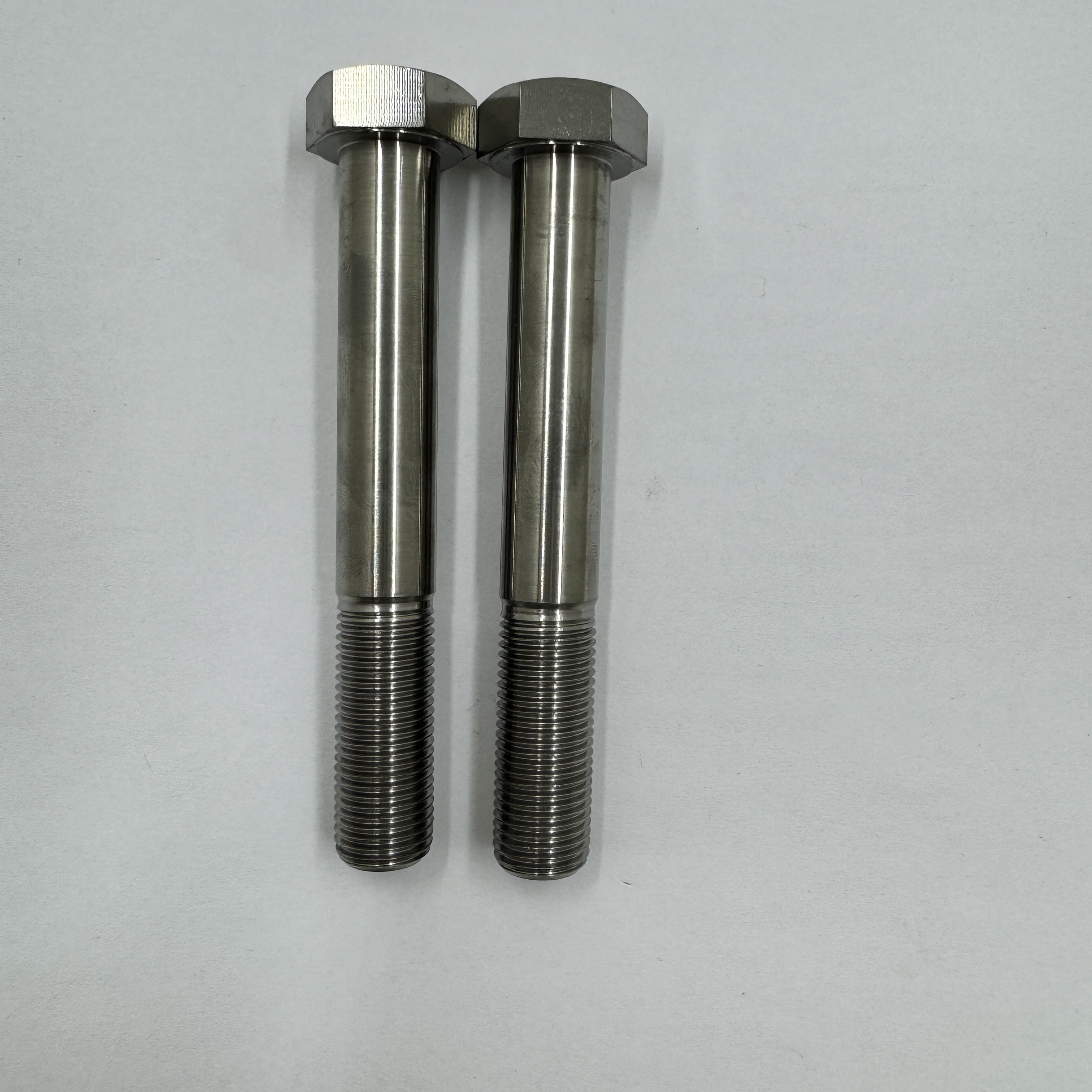 DIN Standard GR5 Titanium Hex Head Bolt 1/2"-20 x 4.5 " Stud Bolts with Natural Finish 6AL-4V Titanium Alloy
