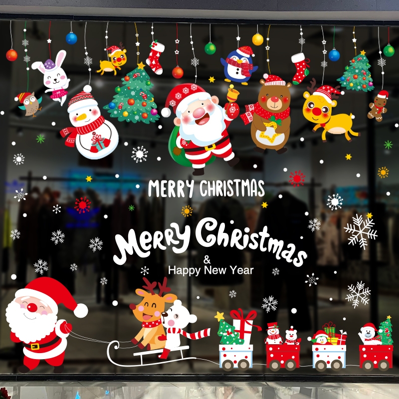 Christmas New Year Seal Sticker Label Glass Window Door Uv Transfer Sticker Waterproof