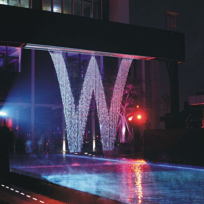 Musical Interactive Digital Water Curtain Fountain Stainless Steel 304
