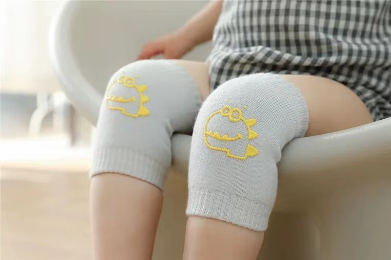 Anti Slip Infant Crawling Knee Pads Anti Drop Cotton Elbow Pads Non Skid