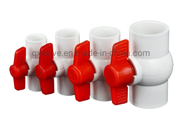 Socket and Threaded ASTM PVC Valve for Water Supply Use!