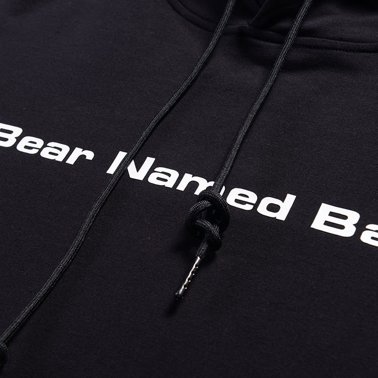 Black Color Custom Printed Sweatshirts , Autumn Winter Hoodie Print Pattern