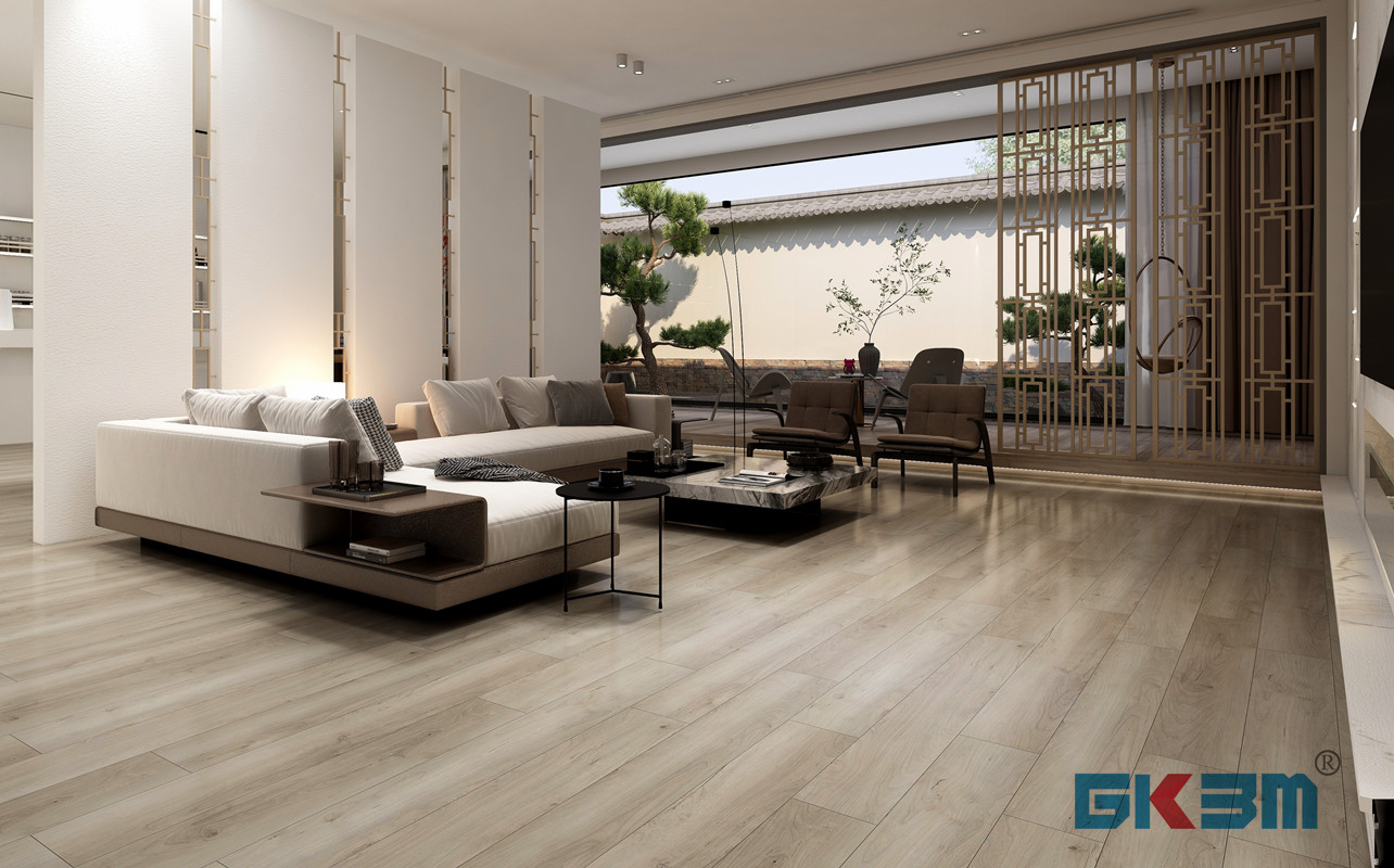 5mm White Cherry Rigid Luxury Vinyl Flooring Plank Fireproof Anti Scratch
