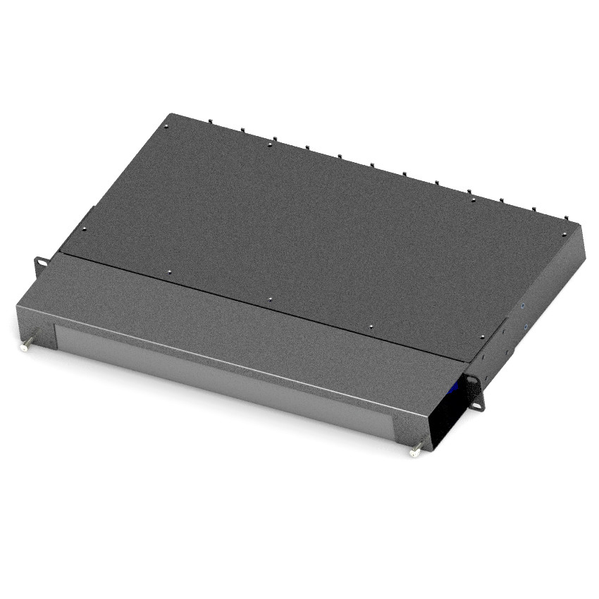 MPO / LC 96 Cores Optical Terminal Box Transceiver Video Switch Rack