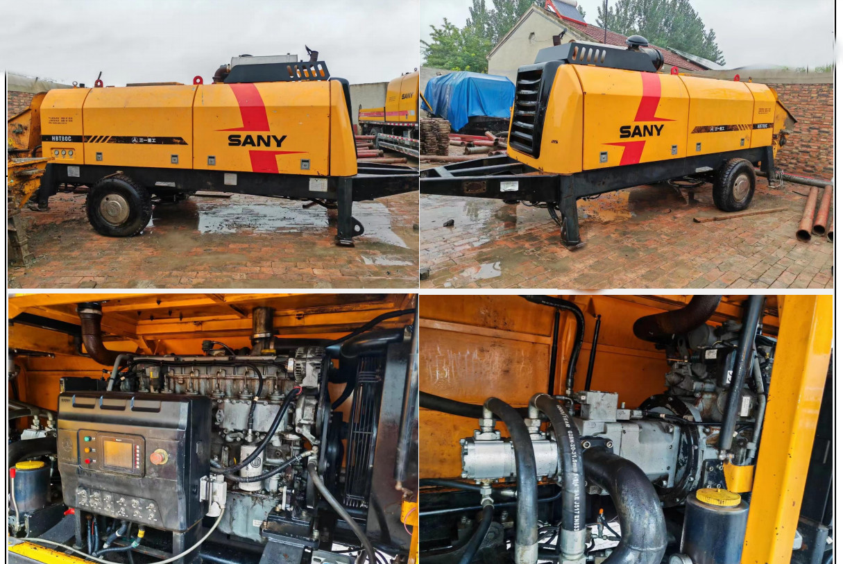 Diesel Used Concrete Pump Truck Used Sany Trailer Stationary Concrete Pump 18mpa